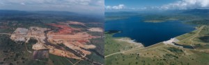 Before and after of Driekoppies dam