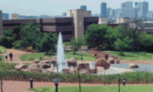 Mian water feature at the new Adminstration building
